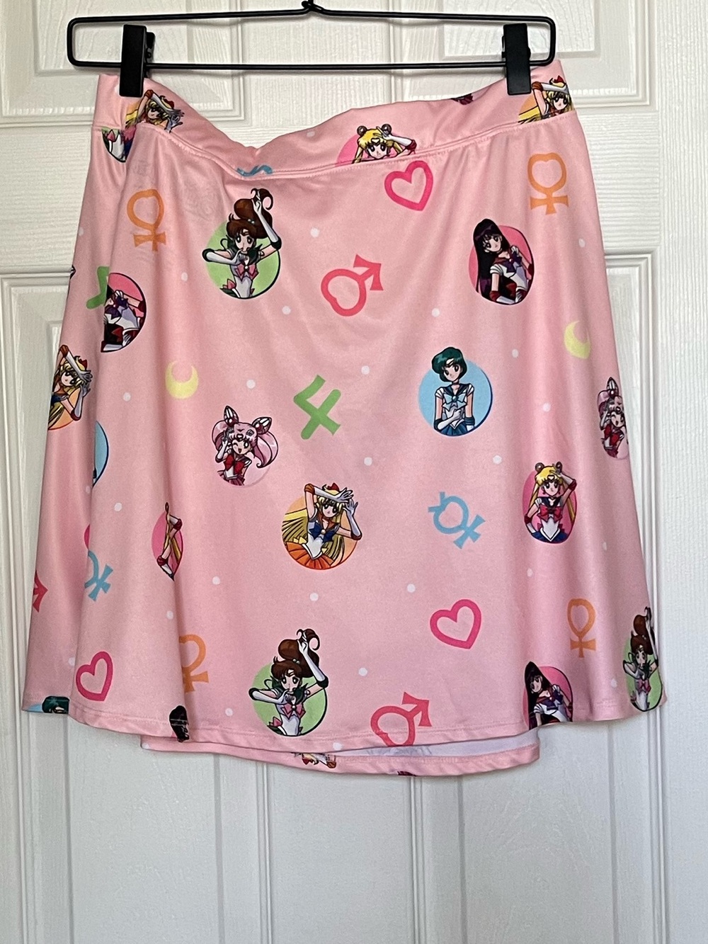 Sailor Moon Symbols Suspender Skirt. Size Large.